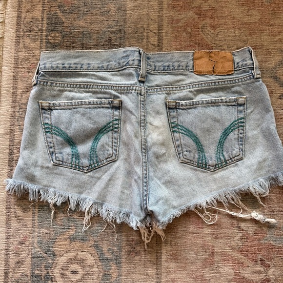 Hollister Blue Distressed Jean Shorts - Picture 2 of 3